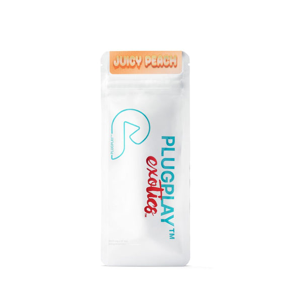 Plugplay Juicy Peach all-in-one mylar packaging.